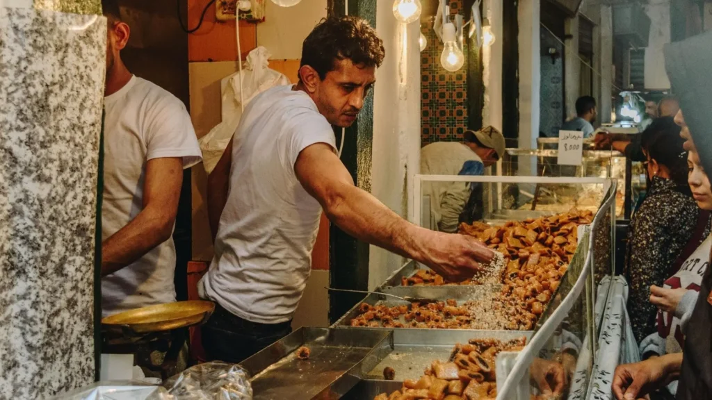 moroccan Shebakia in a local shop
